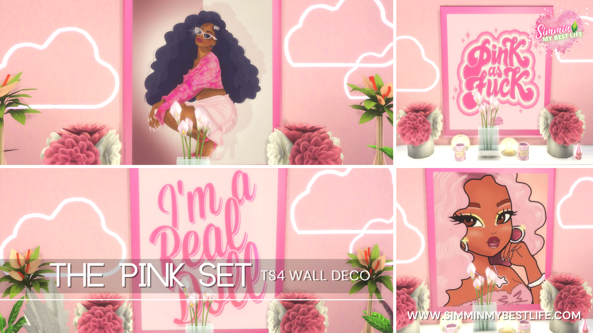 Pink Wall Art Set 