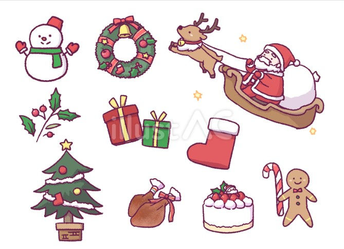 クリスマスのイラストを投稿しました