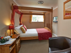 Four poster with garden view