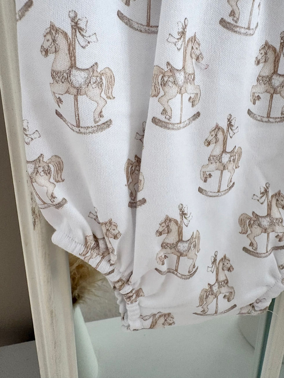 Miniaturbild: Baby Girls Rocking Horse Romper - Caramel