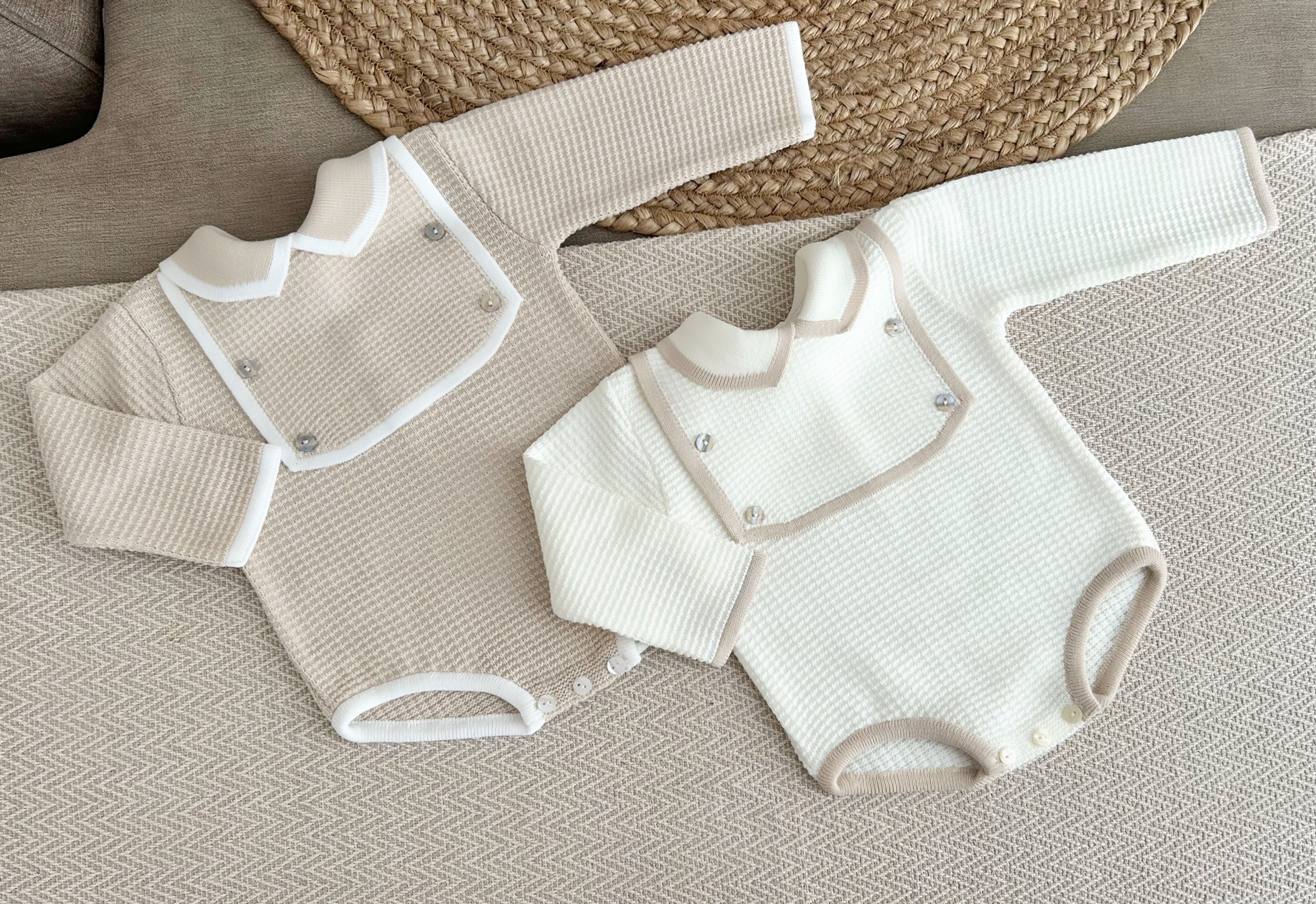 Boys Button Bib Detail Romper