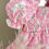 Miniaturbild: Girls Easter Floral Smocked Dress and Headband