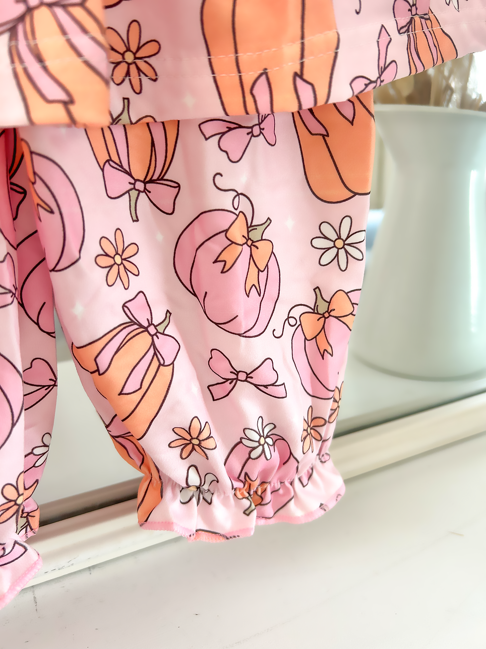 Miniature : Pre Order- Girls Pumpkin Halloween PJs - Pink & Orange