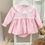 Miniature : Girls Traditional Smocked Dress - Baby Pink