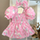 Miniaturbild: Girls Easter Floral Smocked Dress and Headband