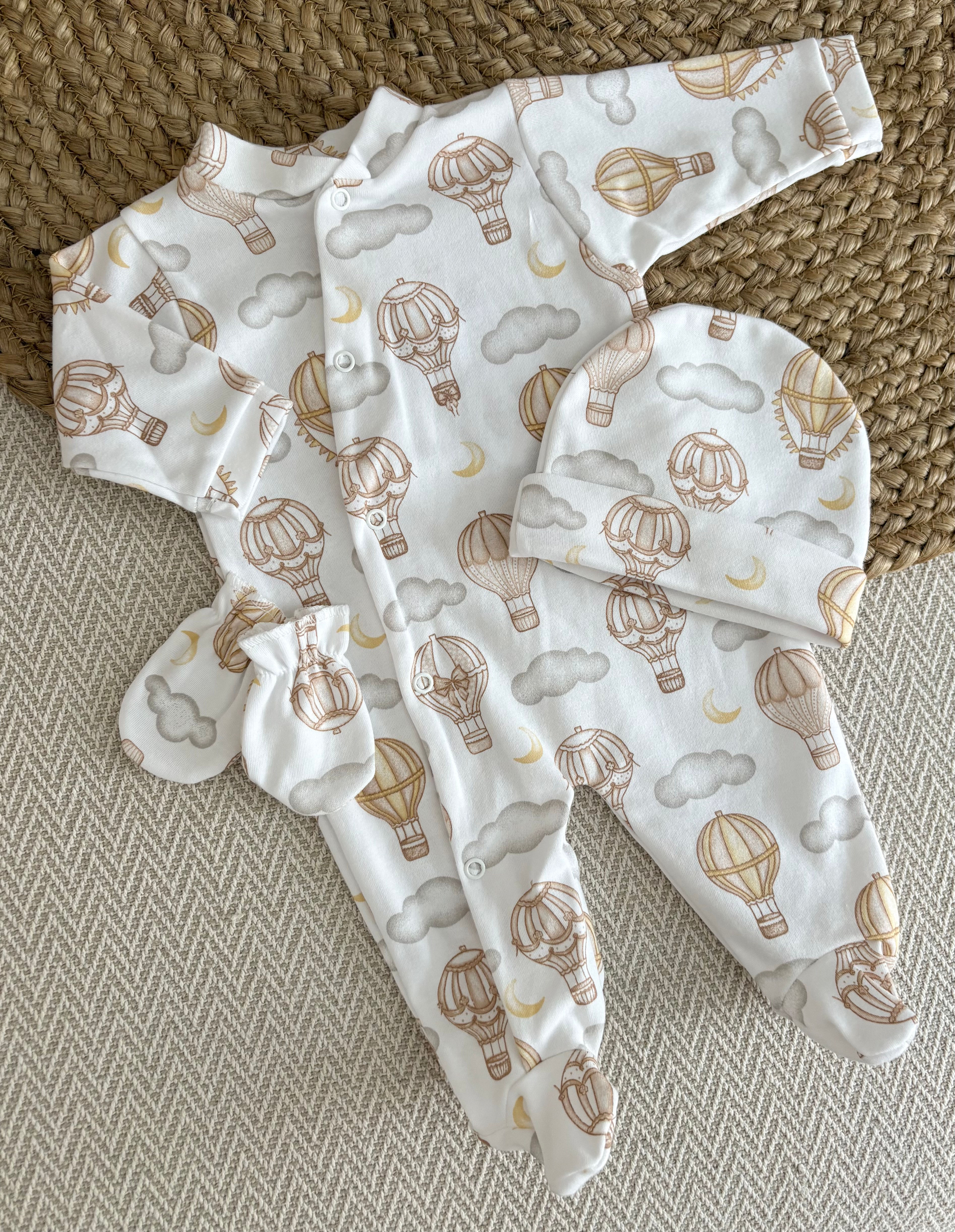 Baby Hot air Ballon 3 Piece set - Caramel