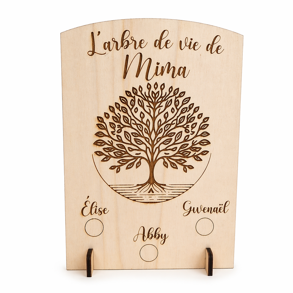 Cadre arbre de vie en bois personnalisable