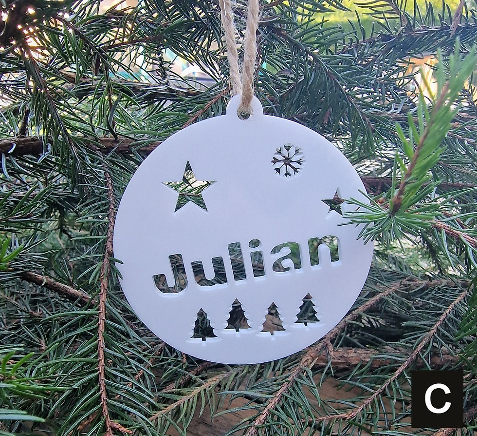 Miniature : boule de noël prénom