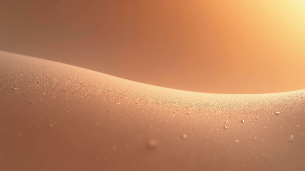 Close-up view of a smooth, glowing skin surface