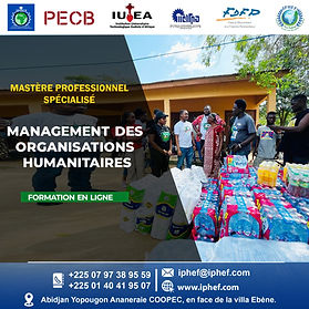 Mastère professionnel spécialisé
MANAGEMENT DES ORGANISATIONS HUMANITAIRES