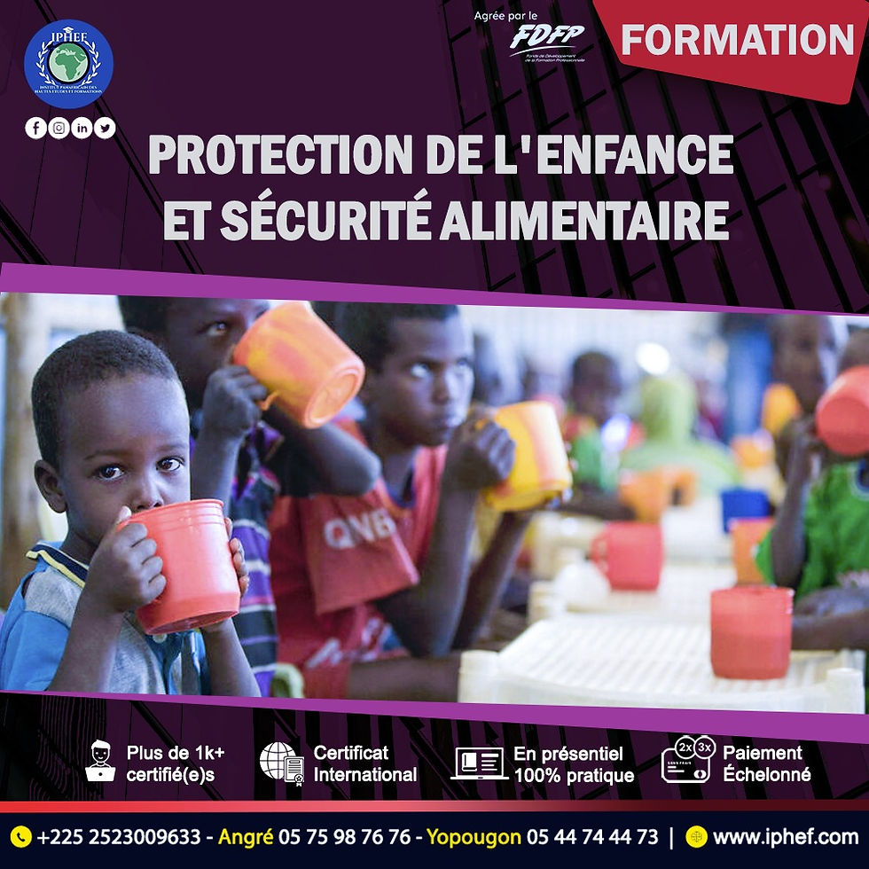 PROTECTION DE L'ENFANCE ET SECURITE ALIMENTAIRE