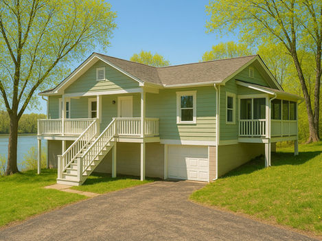 Waterfront home freshly painted with Sherwin-Williams Duration by Bourbon Country Painting in Louisville, KY