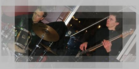 Laurent Julia, batteur de Jazz; Patrice Kolodziej, Bassiste Jazz, en Concert, Toulouse.