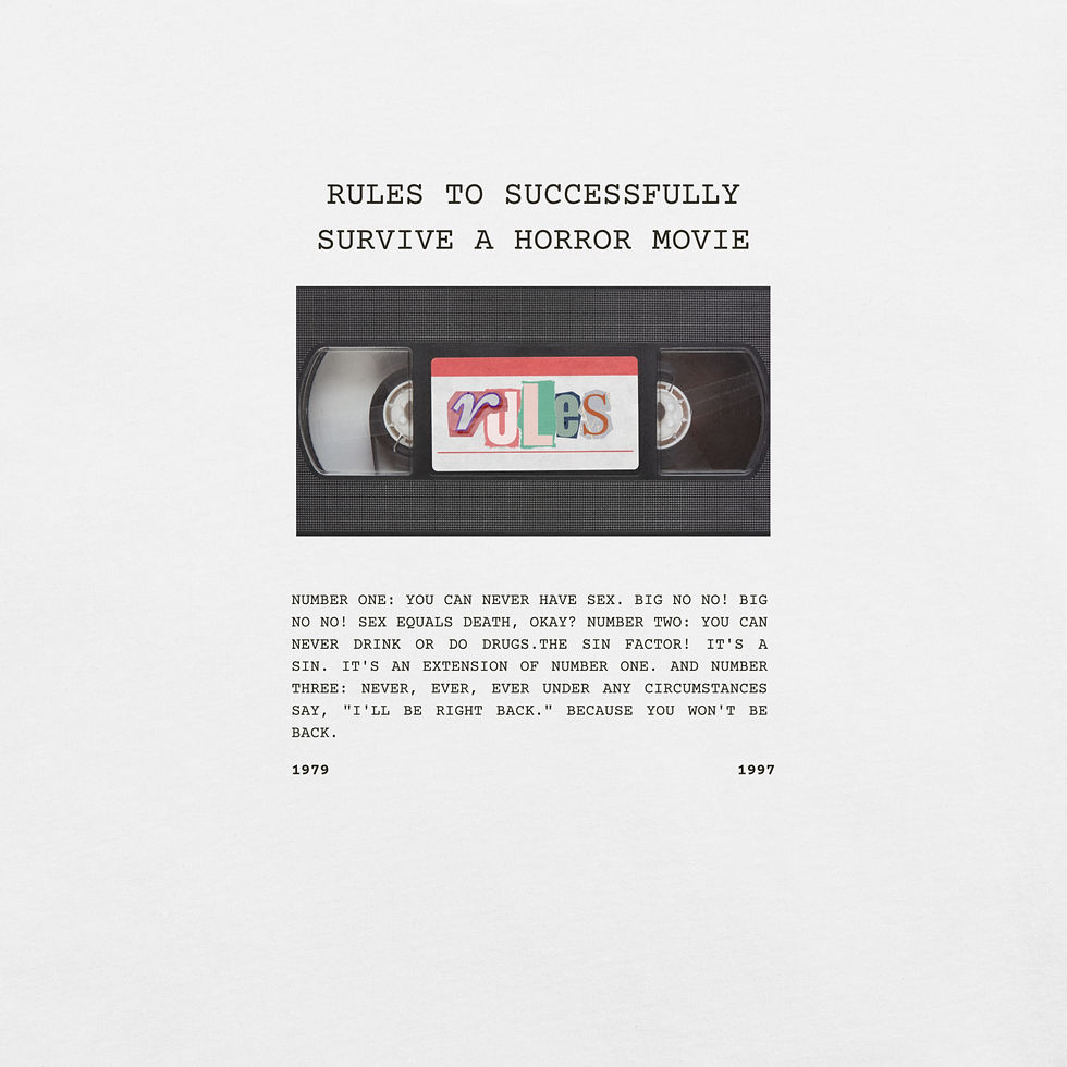 Thumbnail: Scream Rules VHS Gender-Neutral Tee