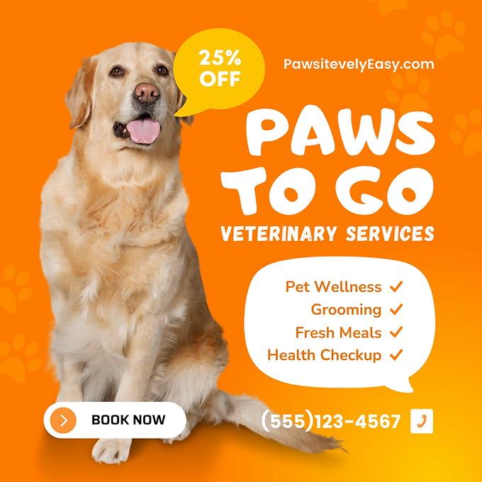 Orange Minimalist Pet Care Service Instagram Post .png