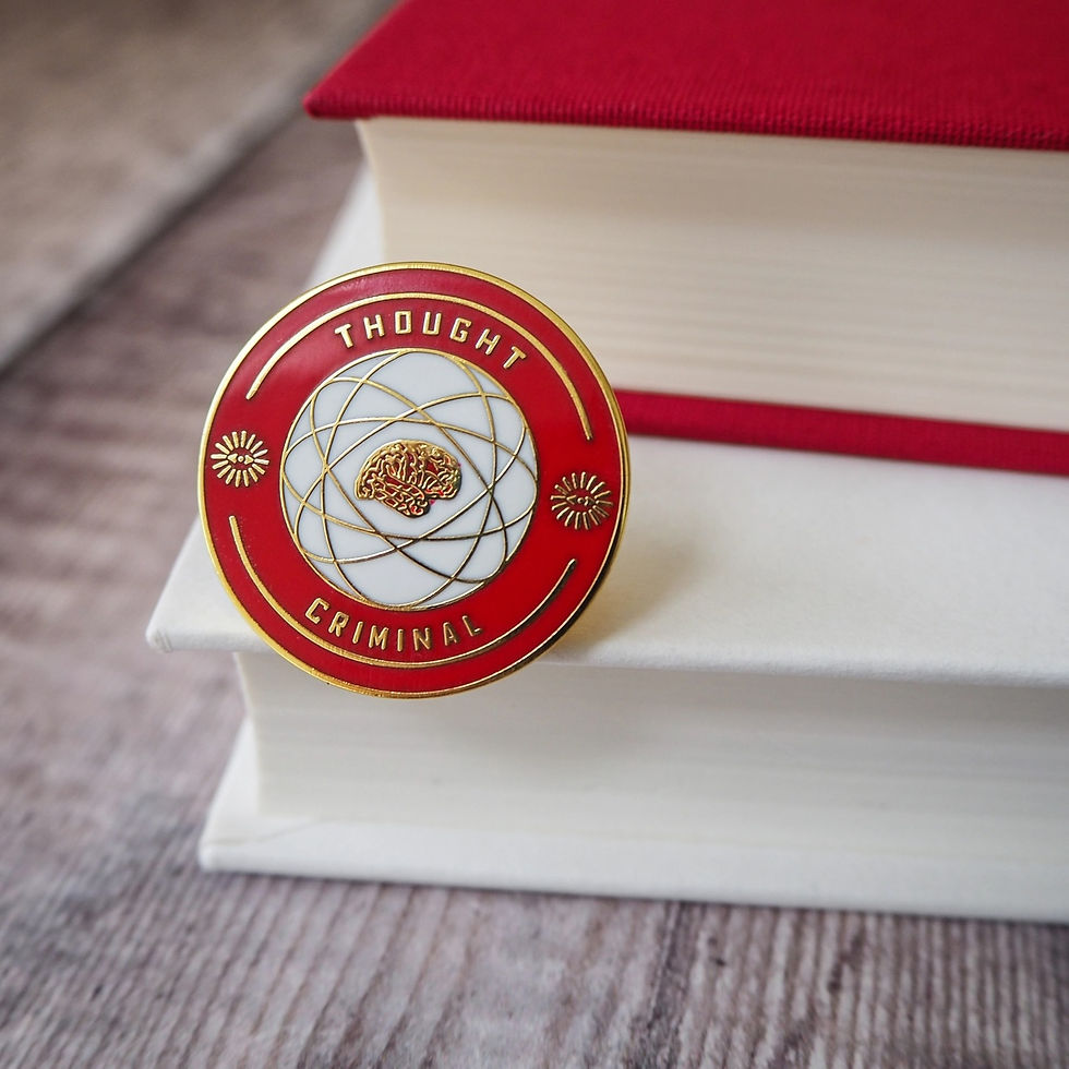 Thumbnail: Literary Pin Badge - Thought Criminal