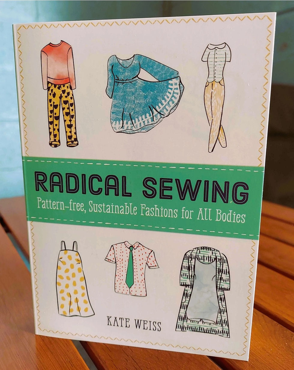 Front and back covers of book Radical Sewing