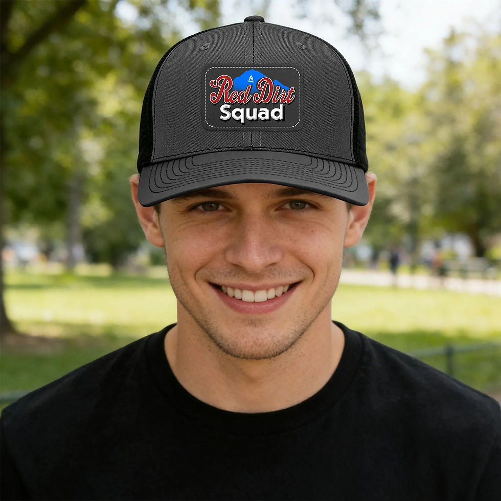 Thumbnail: RDS good times Black Leather Patch  Trucker Cap