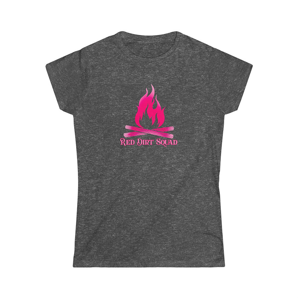 RDS pink fire logo Women's Softstyle Tee