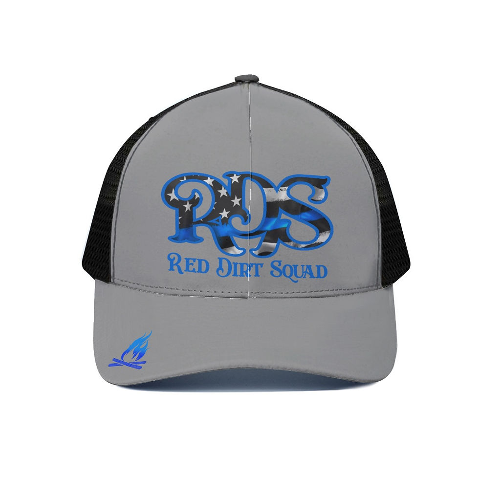 Thumbnail: RDS back the blue Trucker Hat With Black Half-mesh