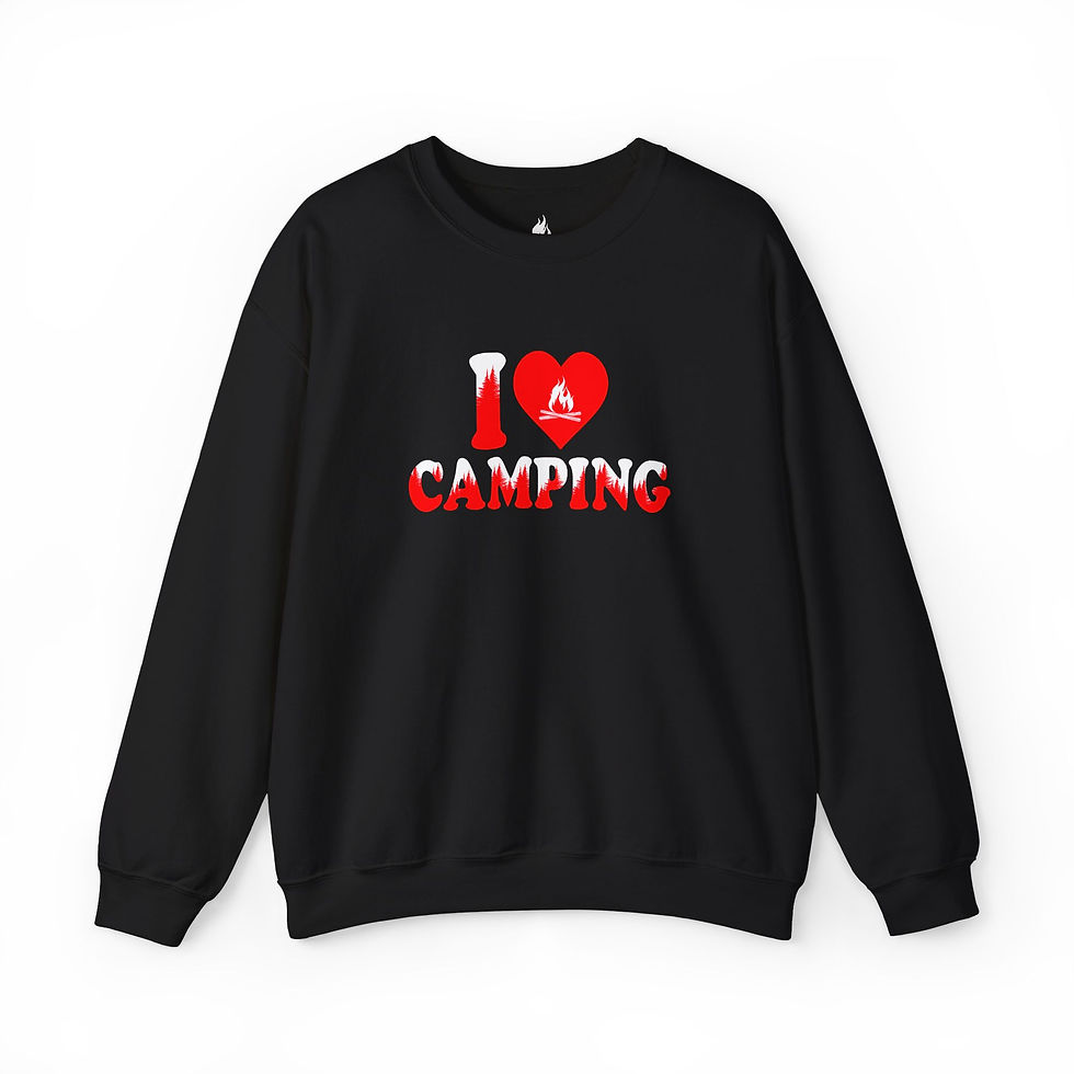 Thumbnail: RDS vintage I love camping  Heavy Blend™ Crewneck Sweatshirt