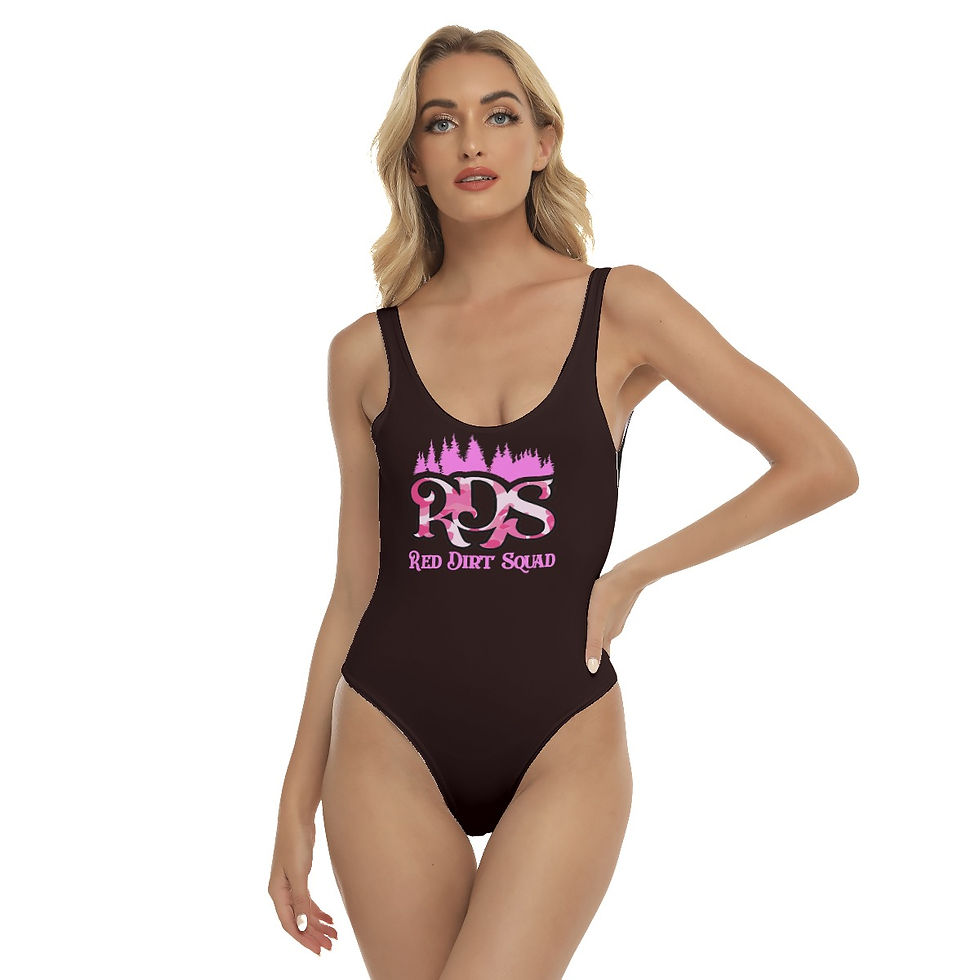 Thumbnail: RDS pink camo black One-piece Swimsuit