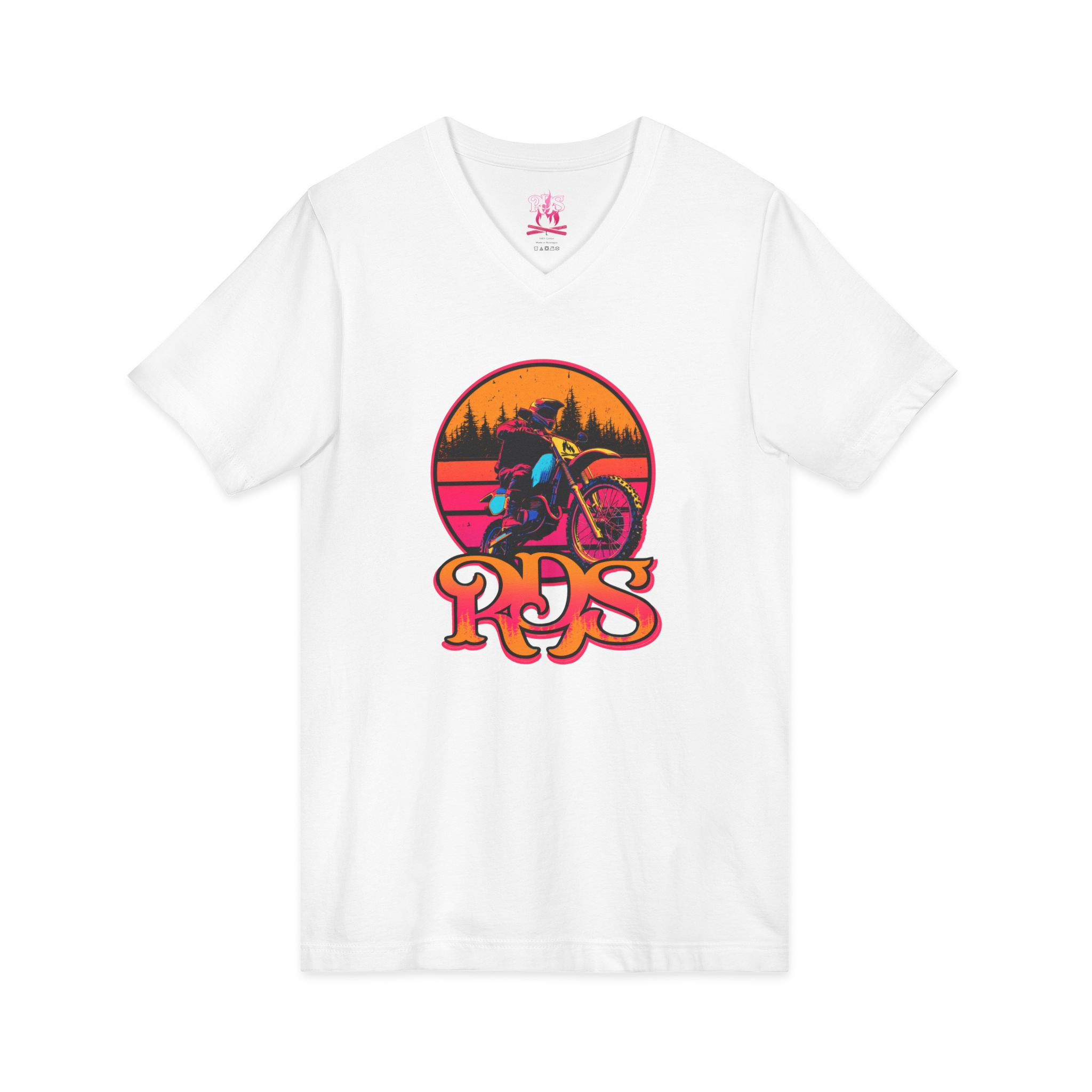RDS two wheels Short Sleeve V-Neck Tee