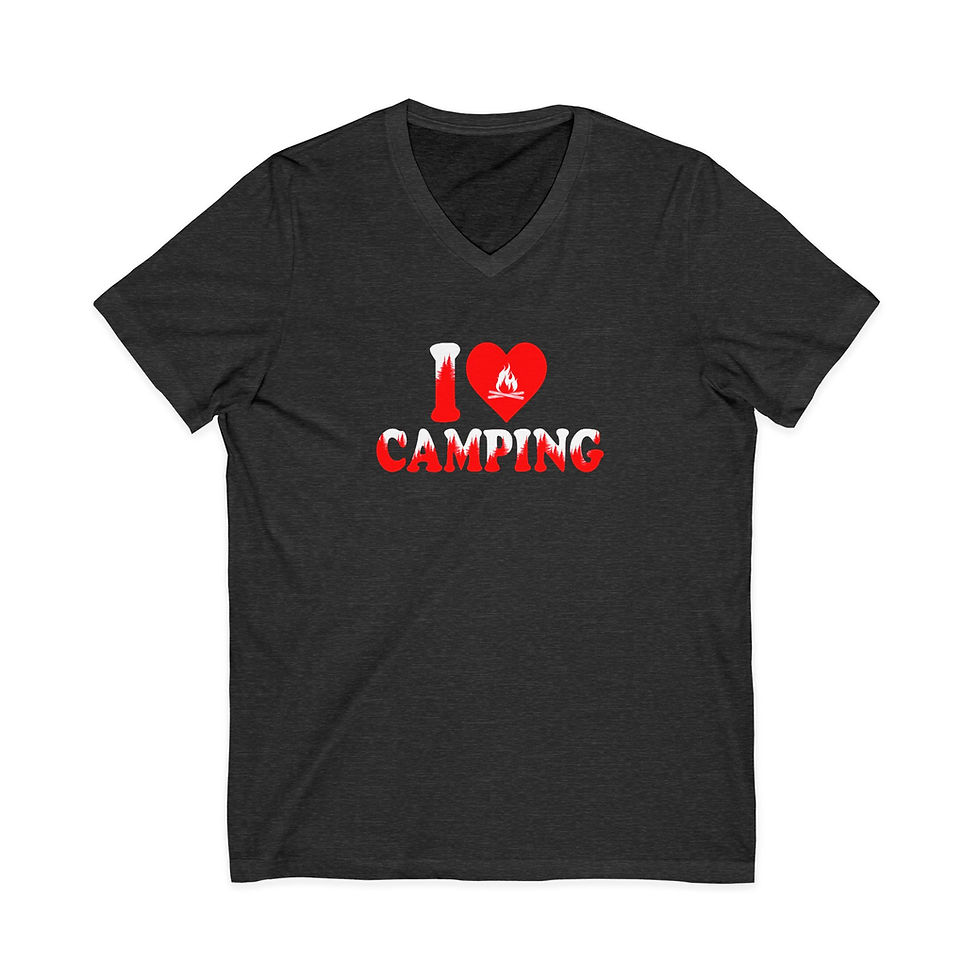 Thumbnail: RDS I love camping Jersey Short Sleeve V-Neck Tee