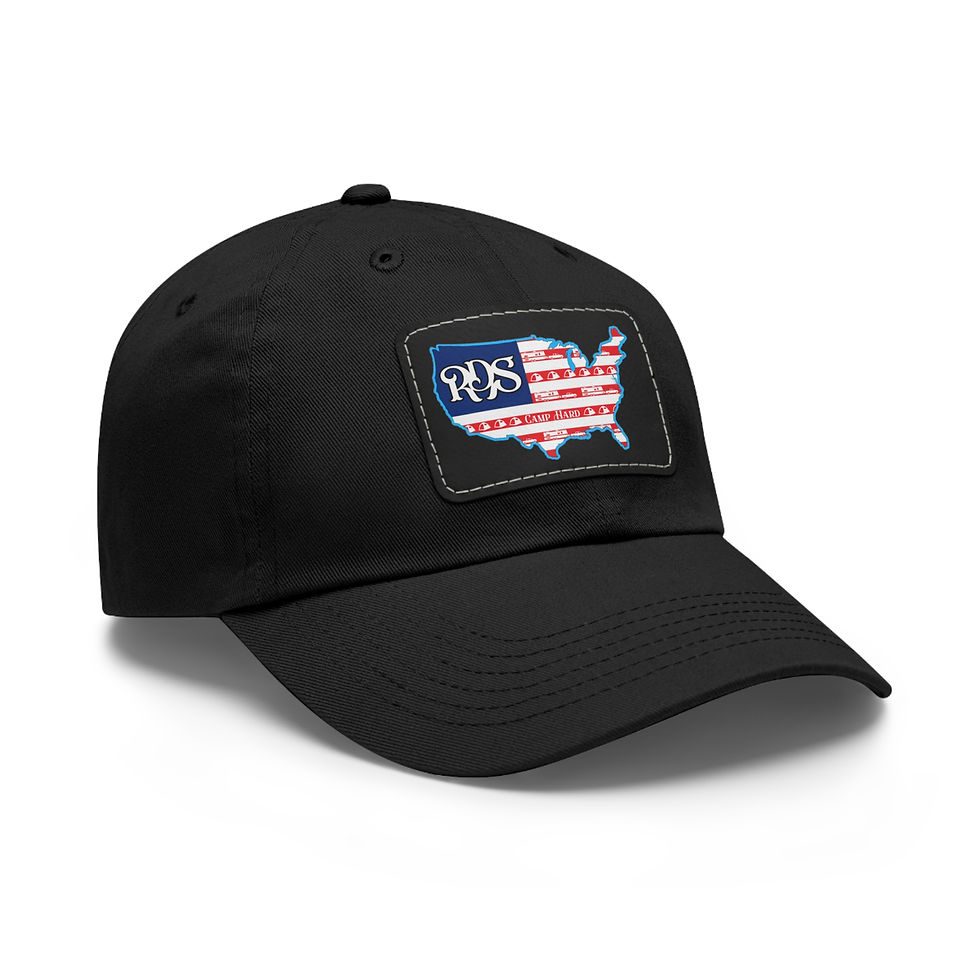 Thumbnail: RDS camp across america Dad Hat with Leather Patch (Rectangle)