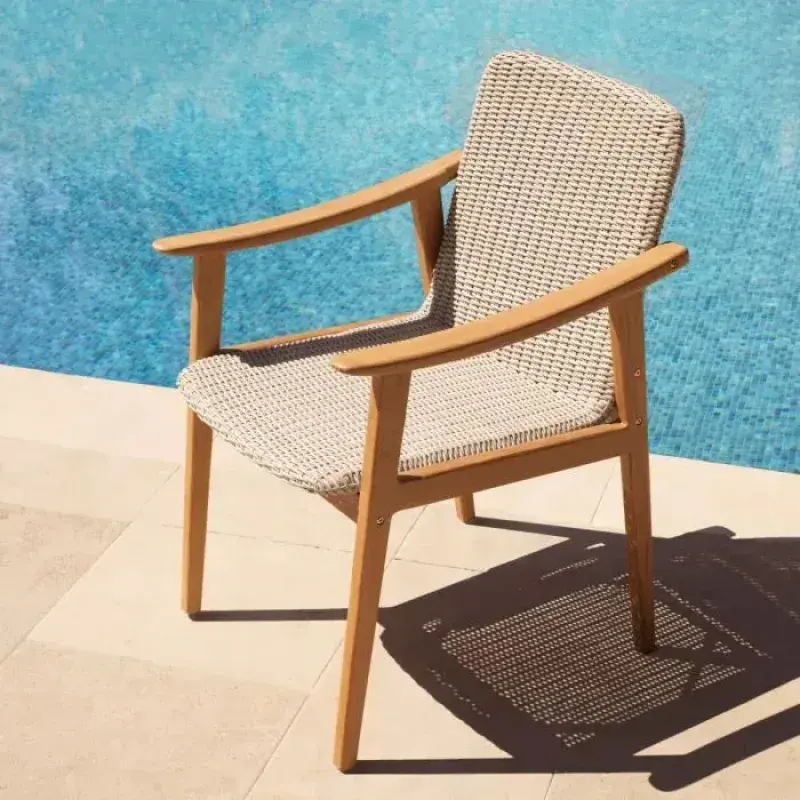 Miniatura: Silla Malak teca y polyrattan