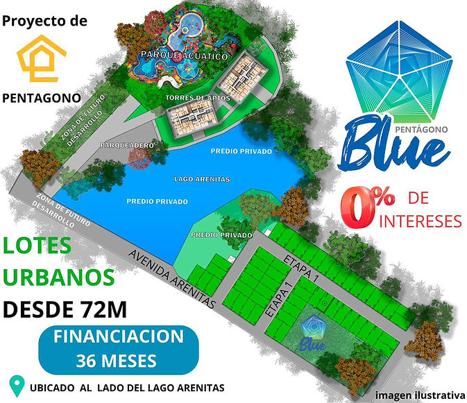 Pentagono Blue plano
