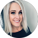 Smiling woman with blonde hair