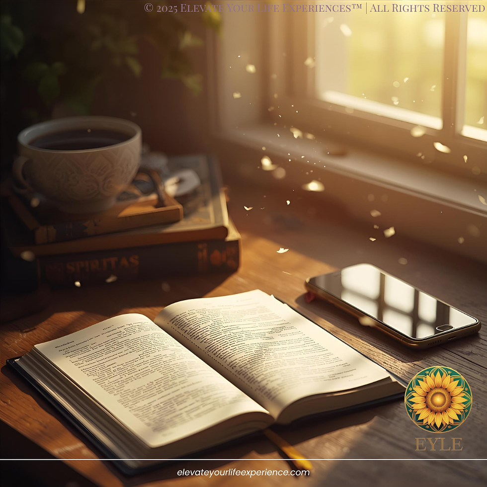 Books and journal on desk with warm light, representing faith-based resources and guidance