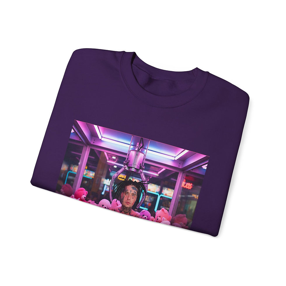 Thumbnail: Crewneck Sweatshirt — Jugga2Cold Claw Machine Photo Print