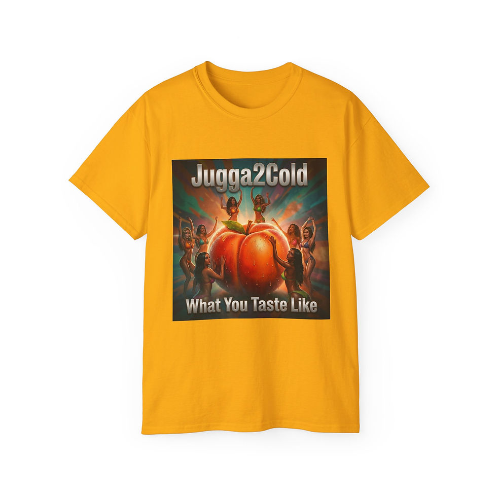 Thumbnail: T-Shirt — "Jugga2Cold: What You Taste Like" Vintage Peach Graphic Tee