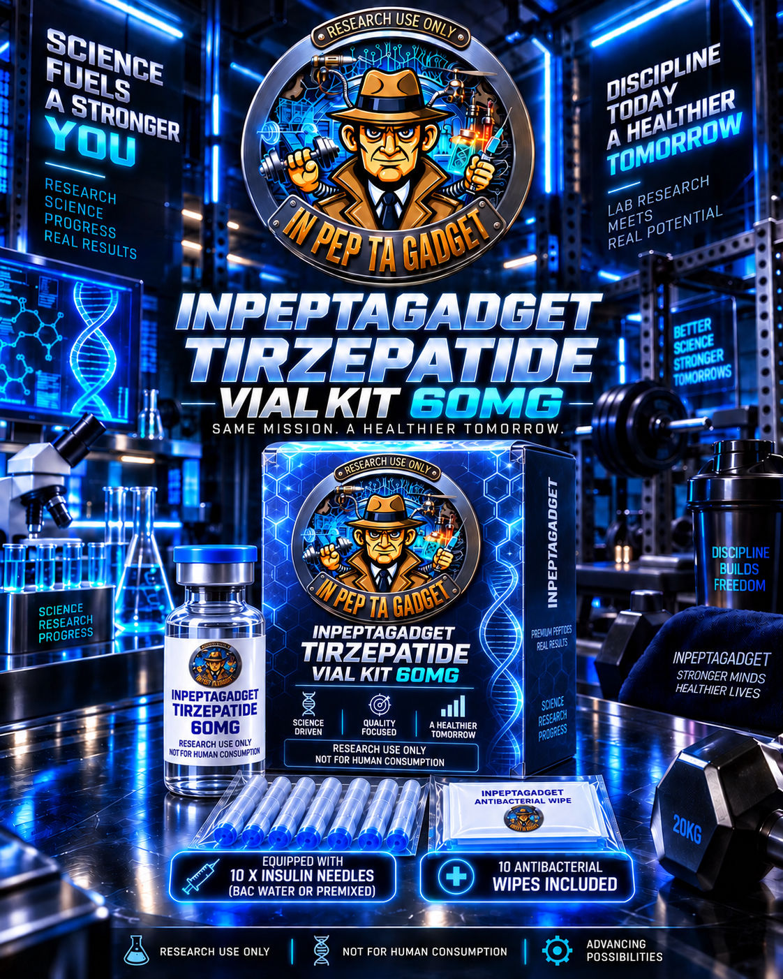 60mg INPEPTAGADGET Tirzepatide vial kit