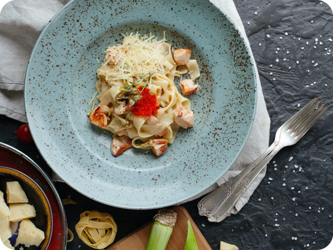 Smoky fettuccinie alfredo