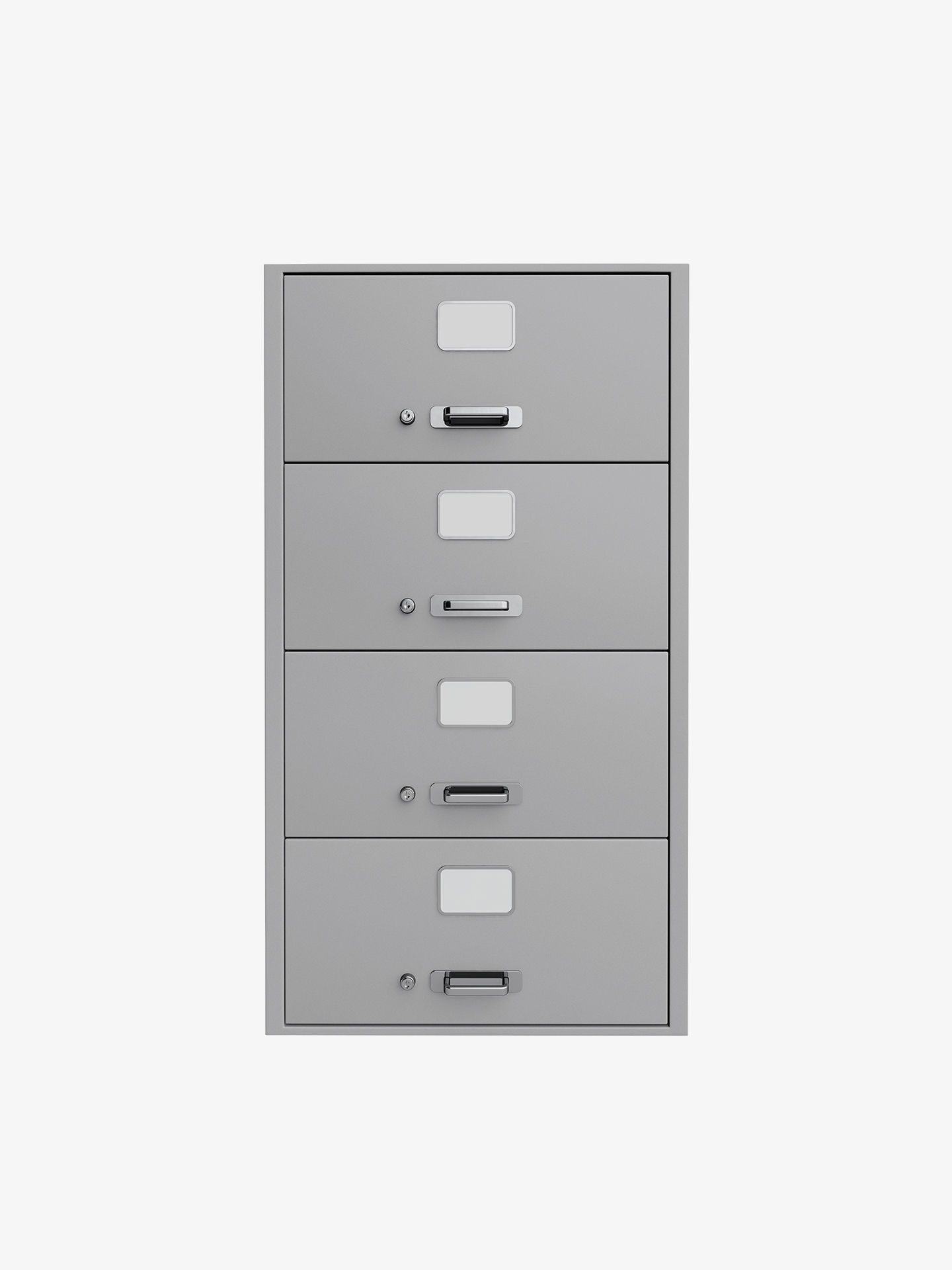 Rogers, D22" Vertical 4-Drawer File Cabinet, Metal, Gray