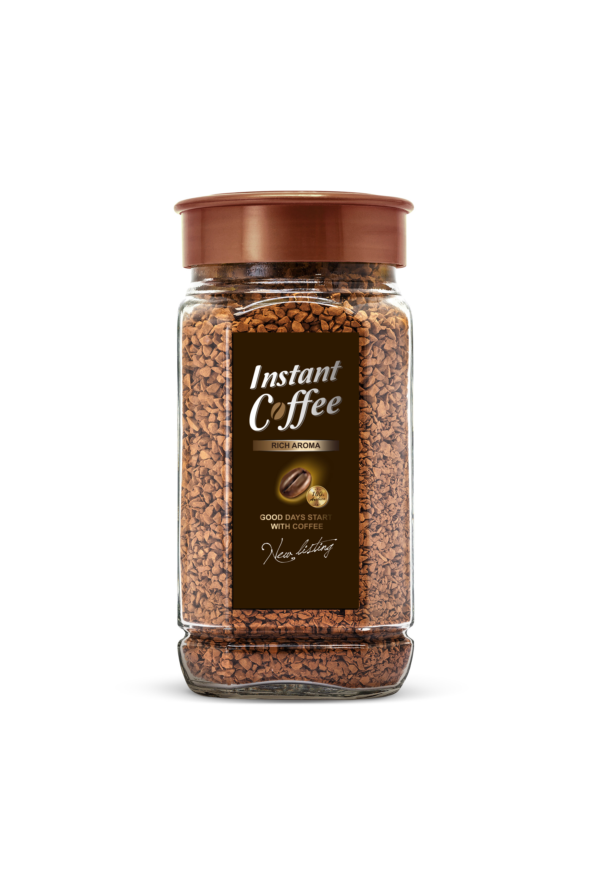 Decaffeinated Instant Coffee, Rich Aroma