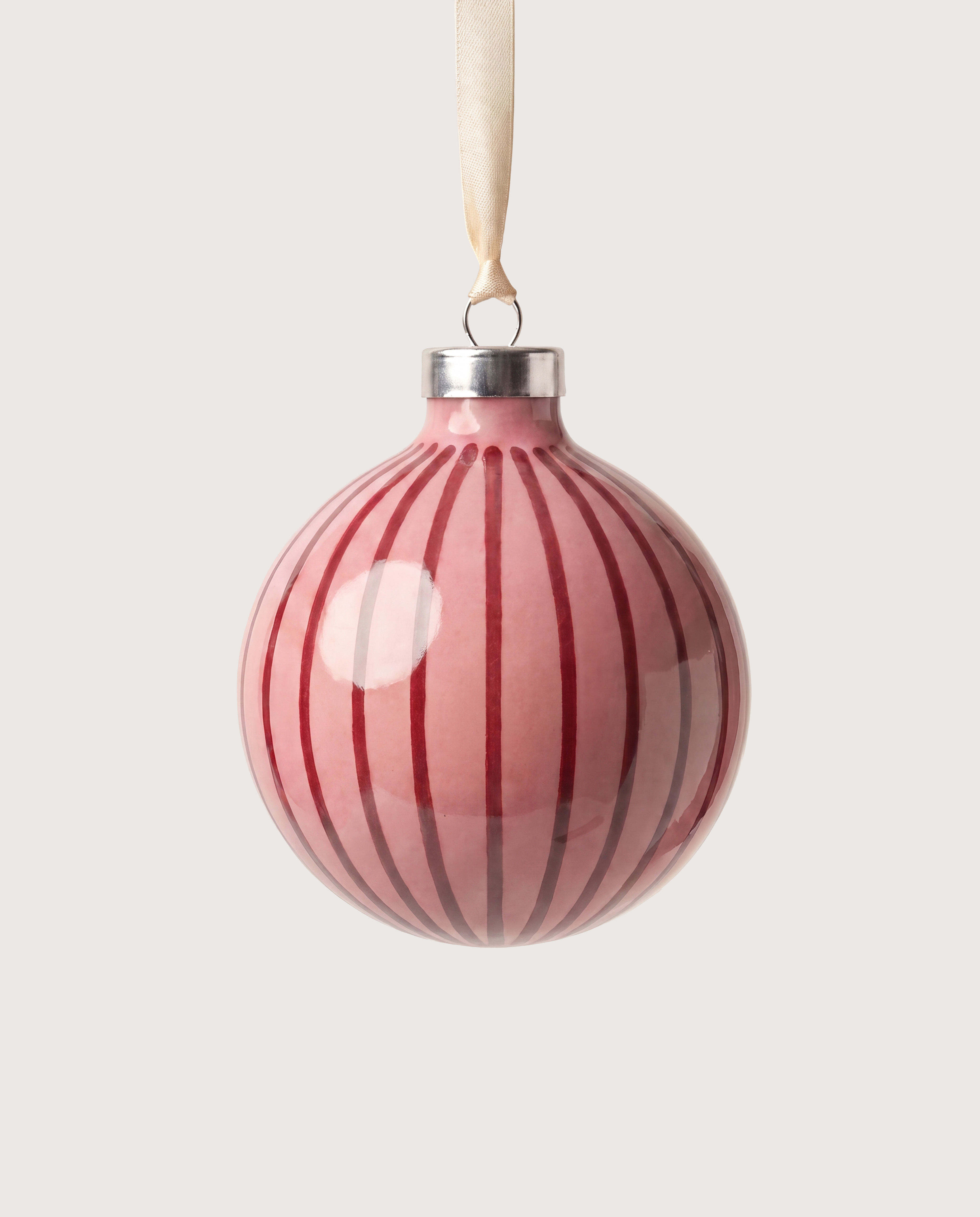 Pink Stripe Bauble