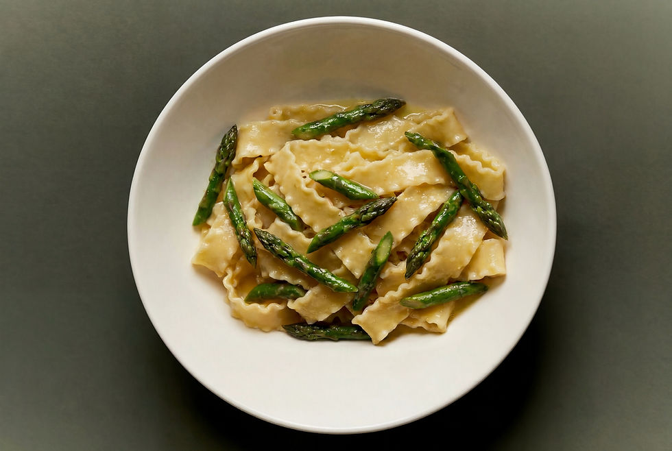 Weeknight Lemon Reginette Pasta with Asparagus;