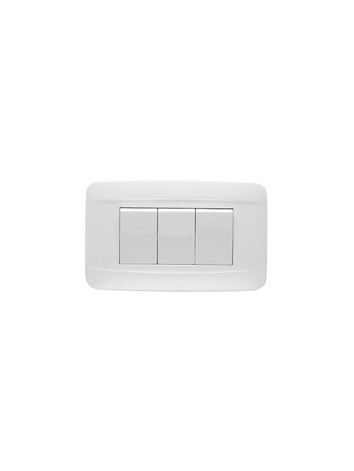 White 3-Button Light Switch Cover