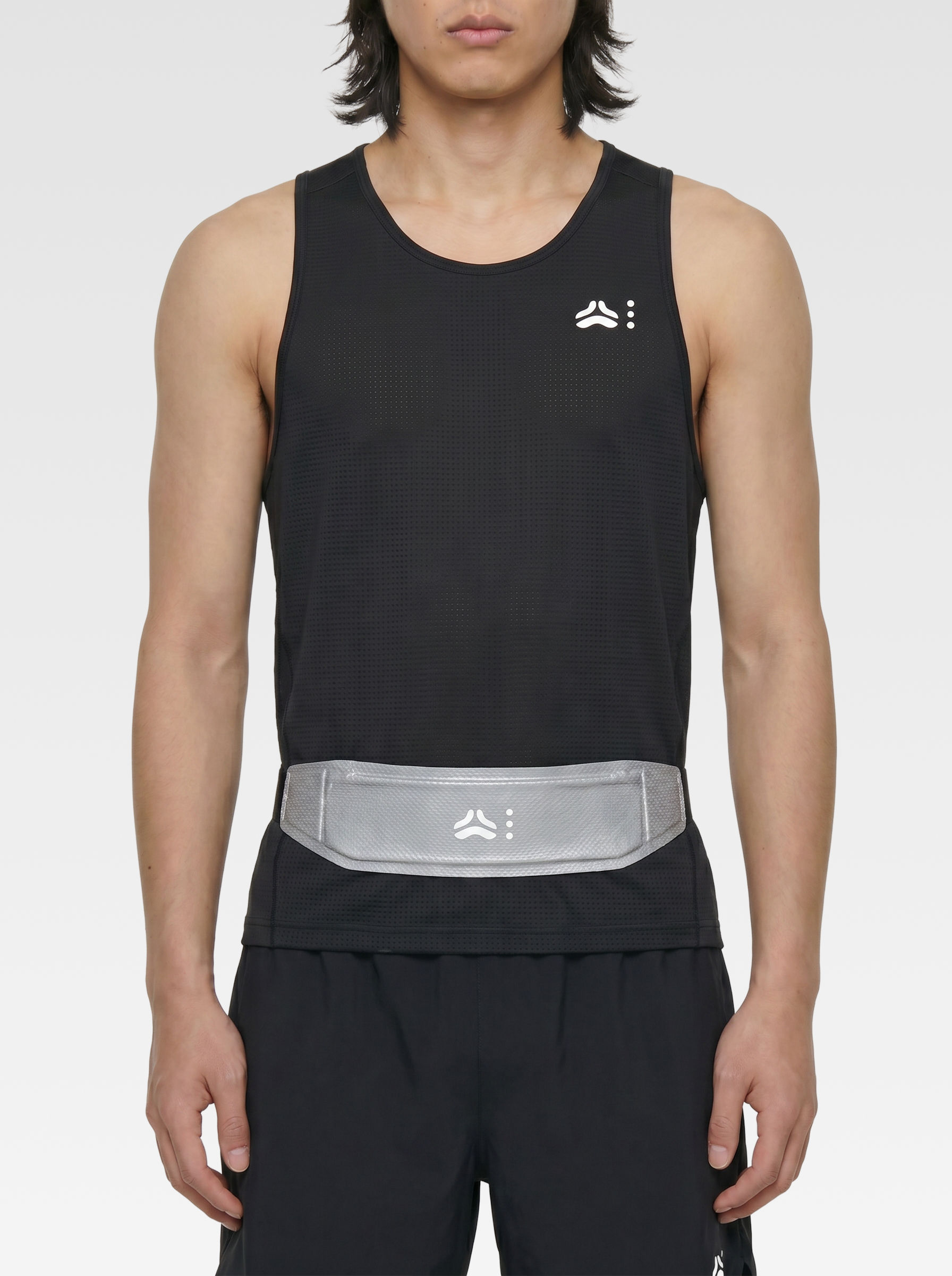 Quantum Reflective Running Belt – Metallic Silver