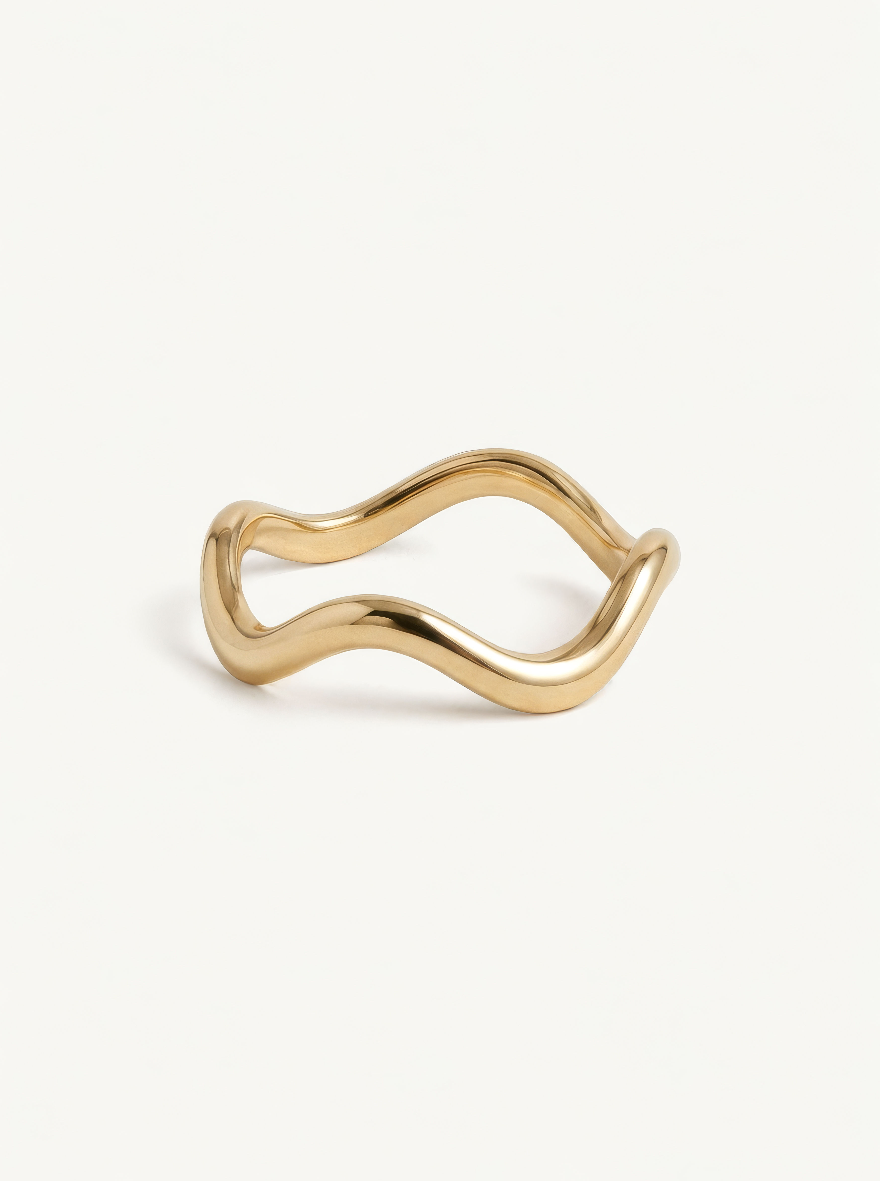 Fluid Gold Wave Ring