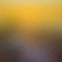 A picnic table with postcards and a pen, with the sun setting in the background