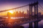 Sonnenuntergang über der Manhattan Bridge