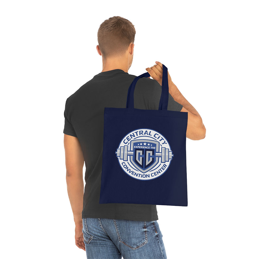 Thumbnail: Central City Convention Center Cotton Tote — Gym Badge Logo Tote Bag