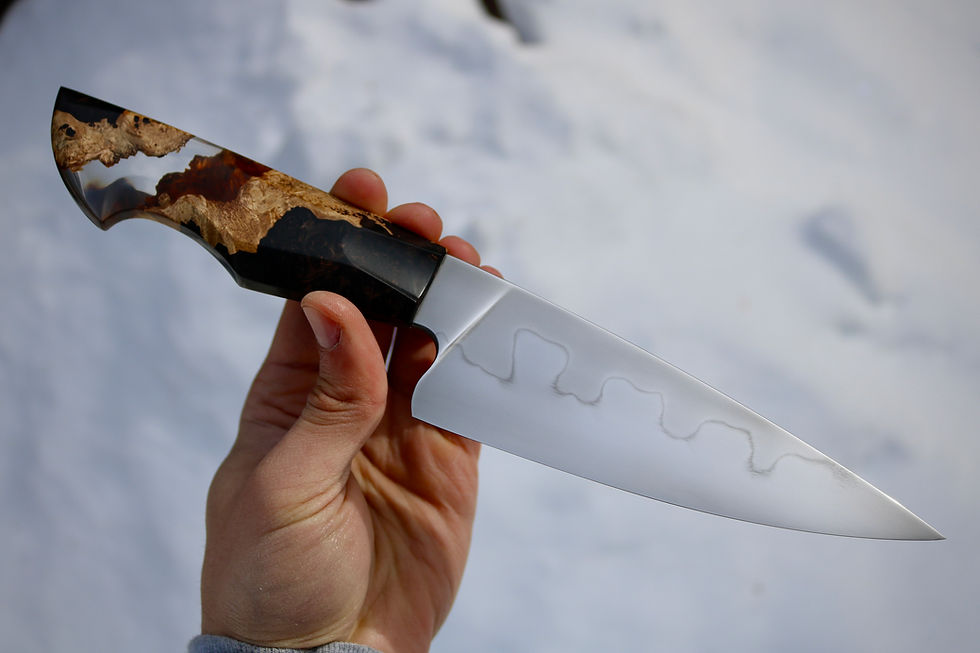 Thumbnail: African Blackwood Burl 6.5" Chef