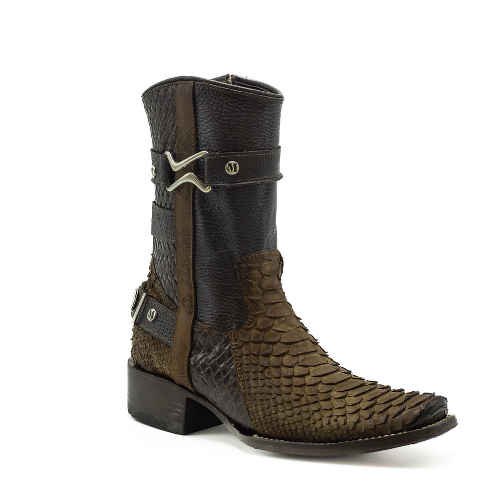 Fenix | Bota Vaquera para Hombre en Piel de Pitón Tamarindo