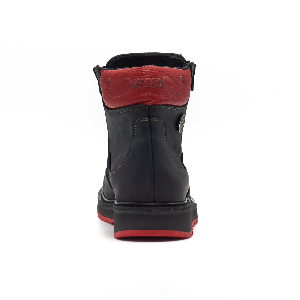 Miniatura: Macho  | Botín  para Hombre  en Piel Pitón Blackcherry